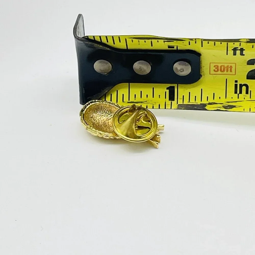 Vintage Gold Tone Pineapple Tie Tack Lapel Pin Welcome Hostess Host